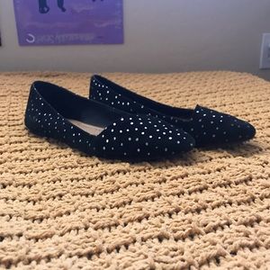Black and silver lucky brand flats